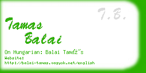 tamas balai business card